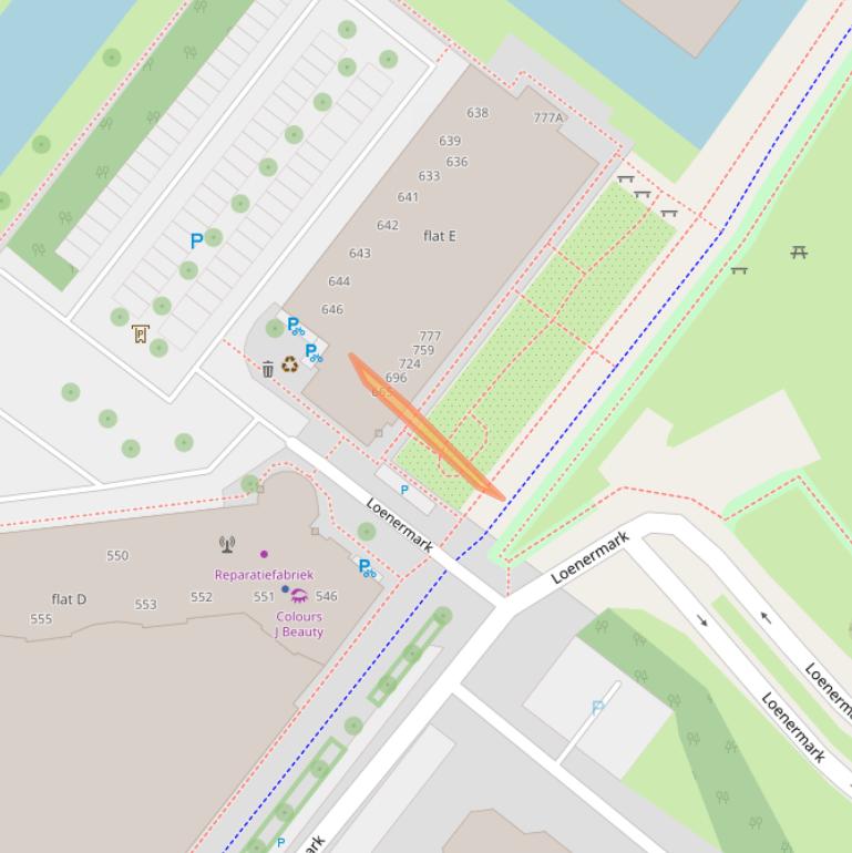 Kaart van postcodegebied 1025VE.