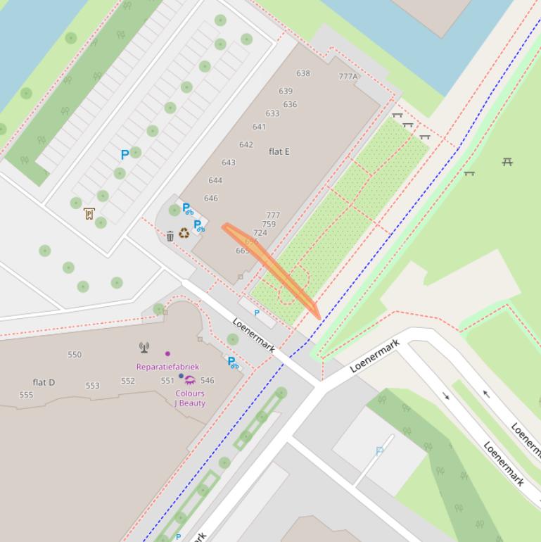 Kaart van postcodegebied 1025VG.