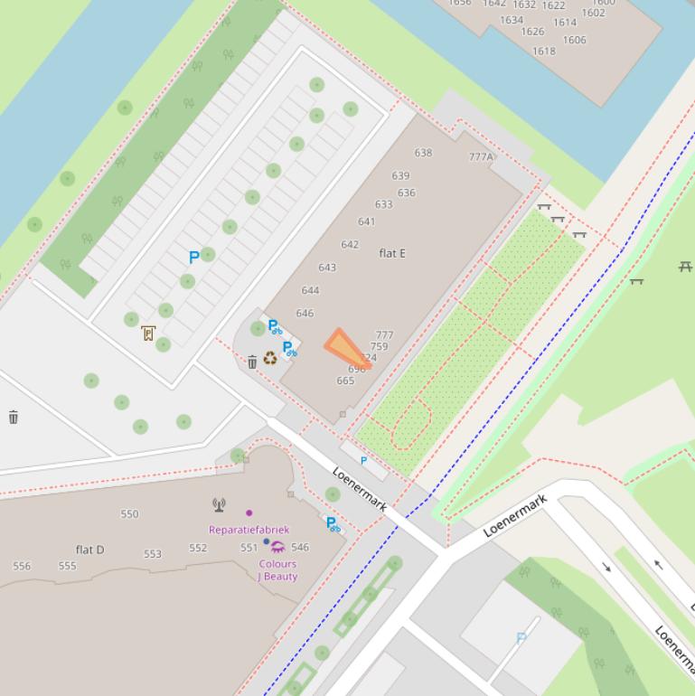 Kaart van postcodegebied 1025VJ.