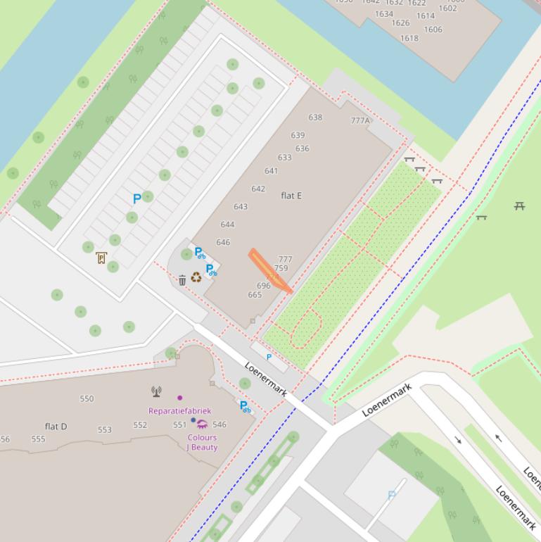 Kaart van postcodegebied 1025VK.