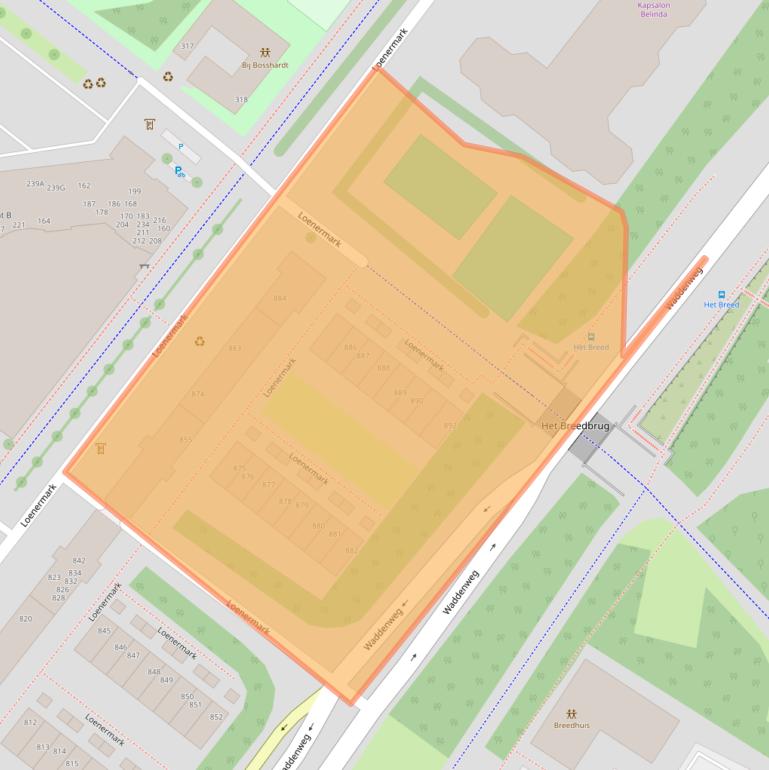 Kaart van postcodegebied 1025VP.