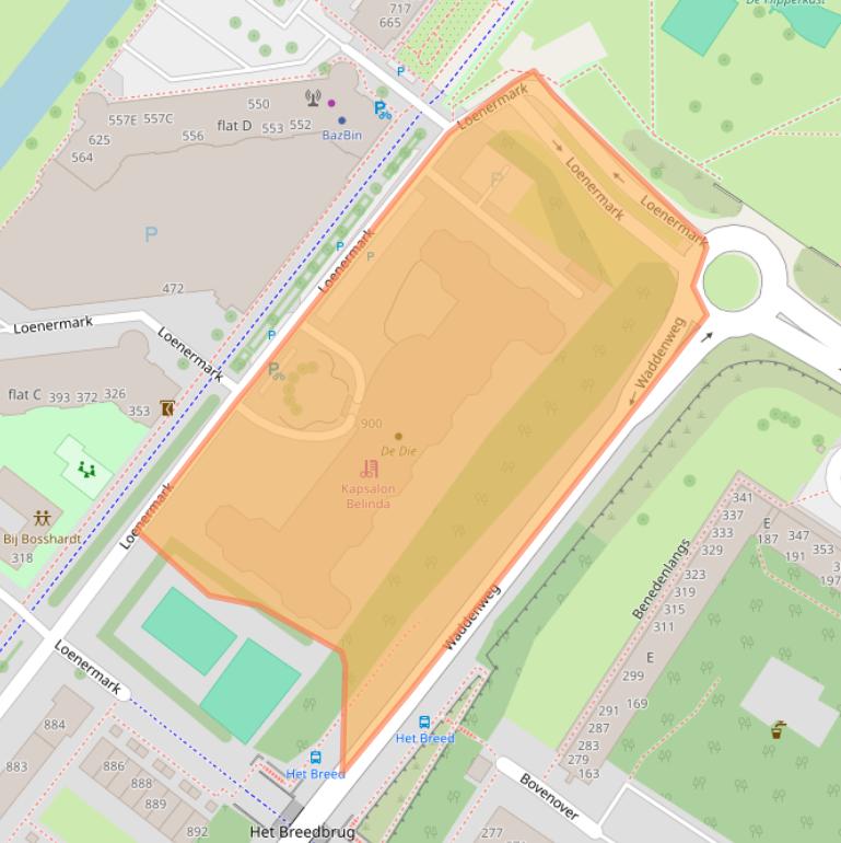 Kaart van postcodegebied 1025VR.