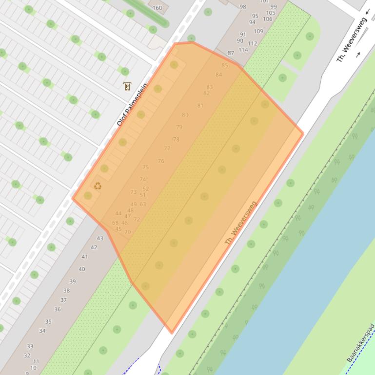 Kaart van postcodegebied 1025WT.