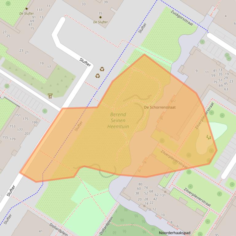 Kaart van postcodegebied 1025XP.