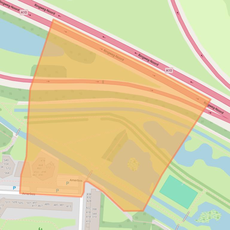 Kaart van postcodegebied 1025XS.