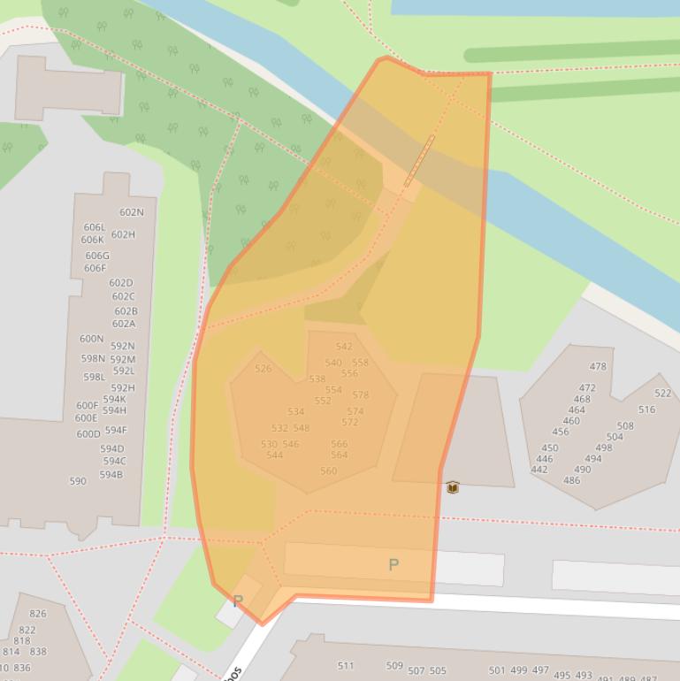 Kaart van postcodegebied 1025XT.