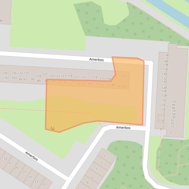 Kaart van postcodegebied 1025XZ.