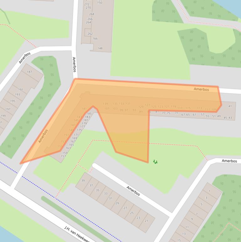 Kaart van postcodegebied 1025ZA.