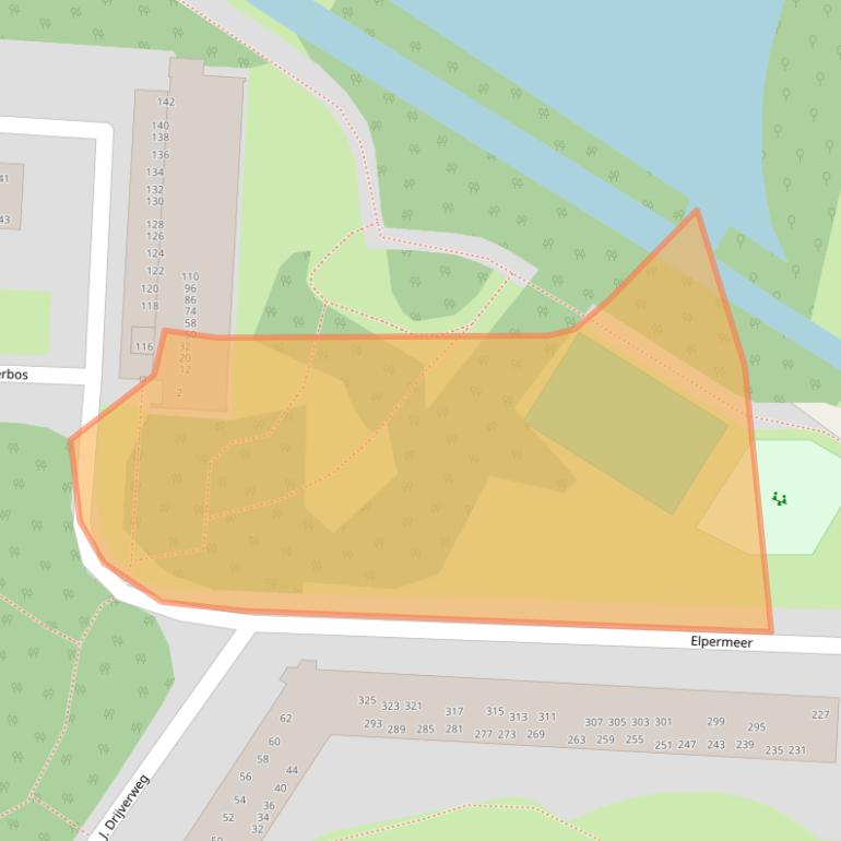 Kaart van postcodegebied 1025ZM.