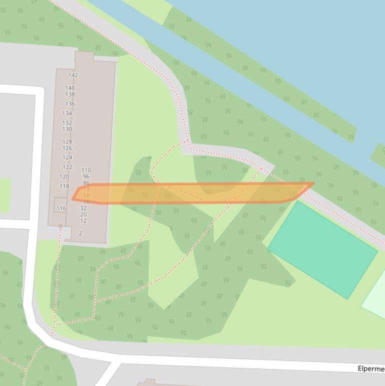 Kaart van postcodegebied 1025ZN.