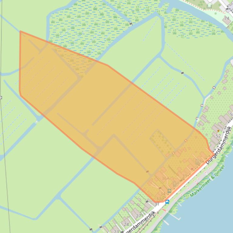 Kaart van postcodegebied 1026BZ.