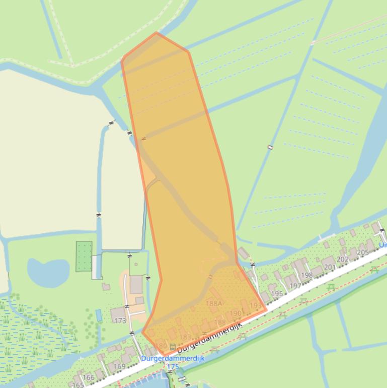 Kaart van postcodegebied 1026CL.