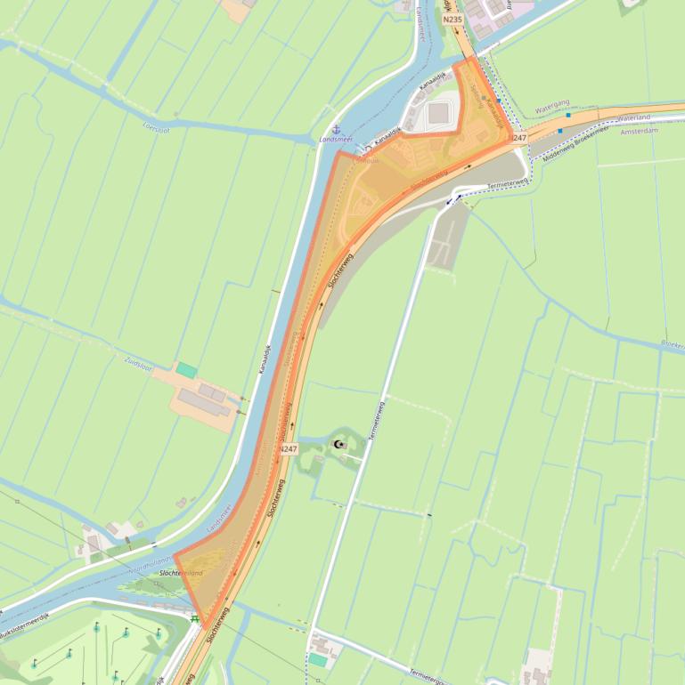 Kaart van postcodegebied 1027AA.