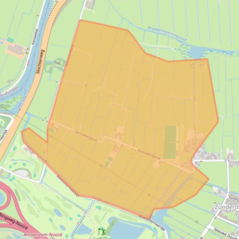 Kaart van postcodegebied 1027AD.