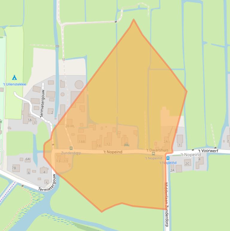 Kaart van postcodegebied 1027AE.