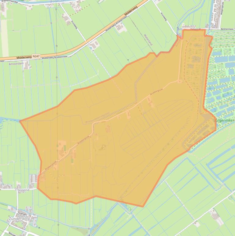 Kaart van postcodegebied 1027AH.