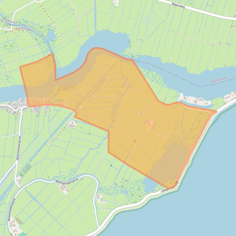 Kaart van postcodegebied 1028BC.