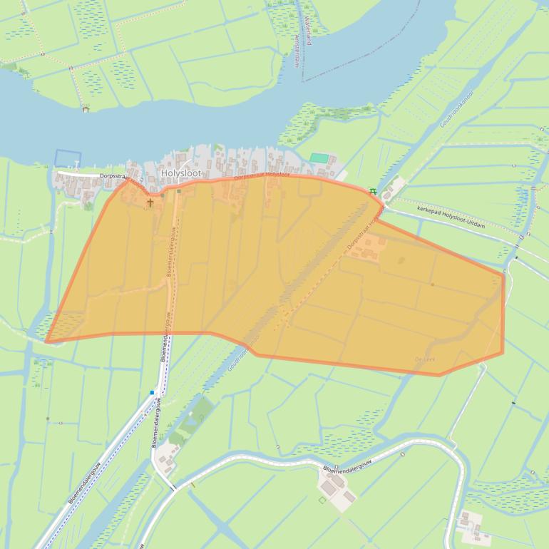 Kaart van postcodegebied 1028BE.