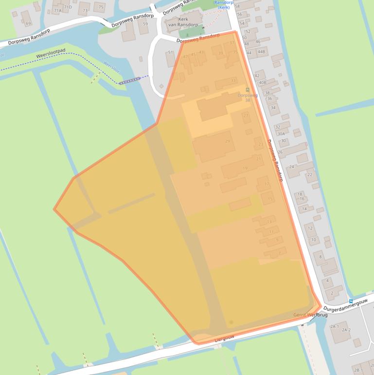 Kaart van postcodegebied 1028BK.