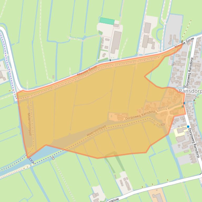 Kaart van postcodegebied 1028BL.
