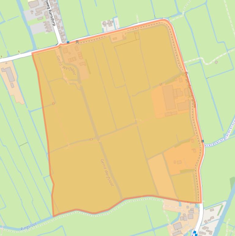 Kaart van postcodegebied 1028BT.