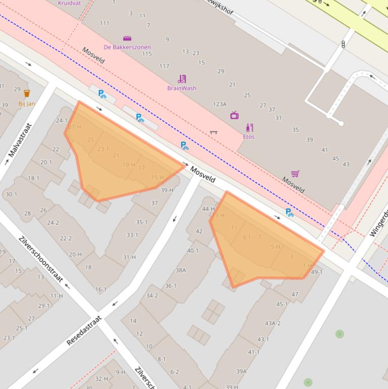 Kaart van postcodegebied 1031AB.