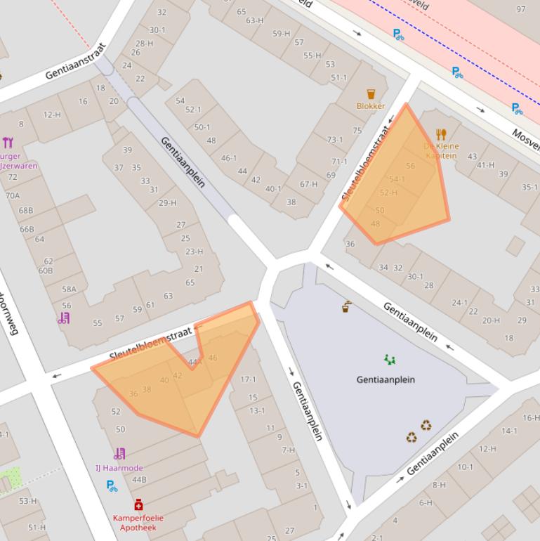 Kaart van postcodegebied 1031AP.