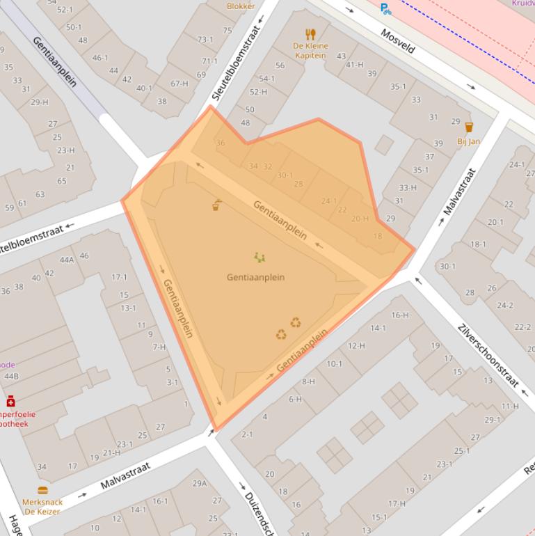 Kaart van postcodegebied 1031AV.