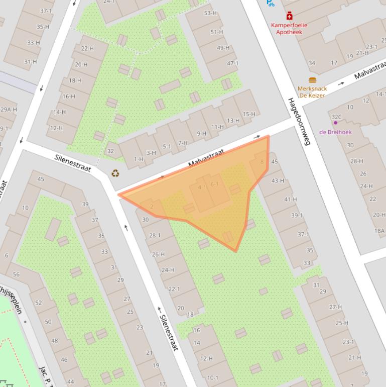 Kaart van postcodegebied 1031BA.