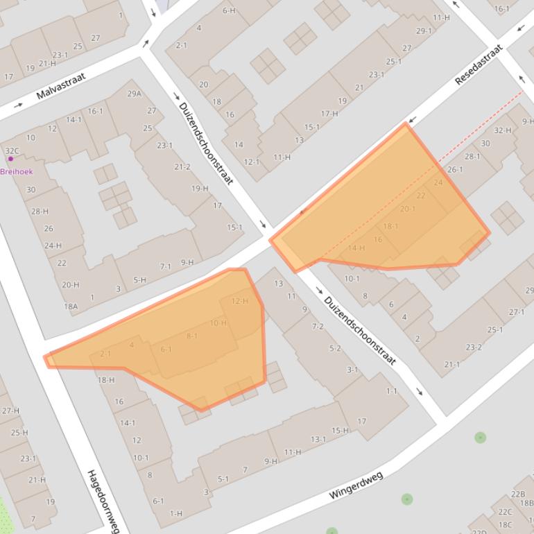 Kaart van postcodegebied 1031BK.