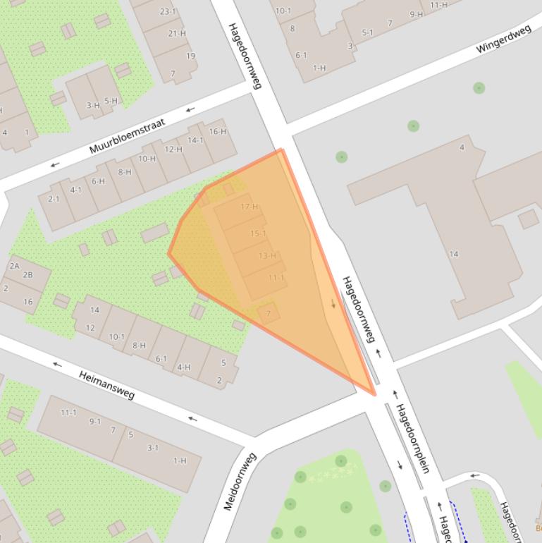 Kaart van postcodegebied 1031BM.