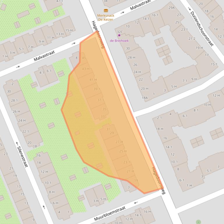 Kaart van postcodegebied 1031BN.