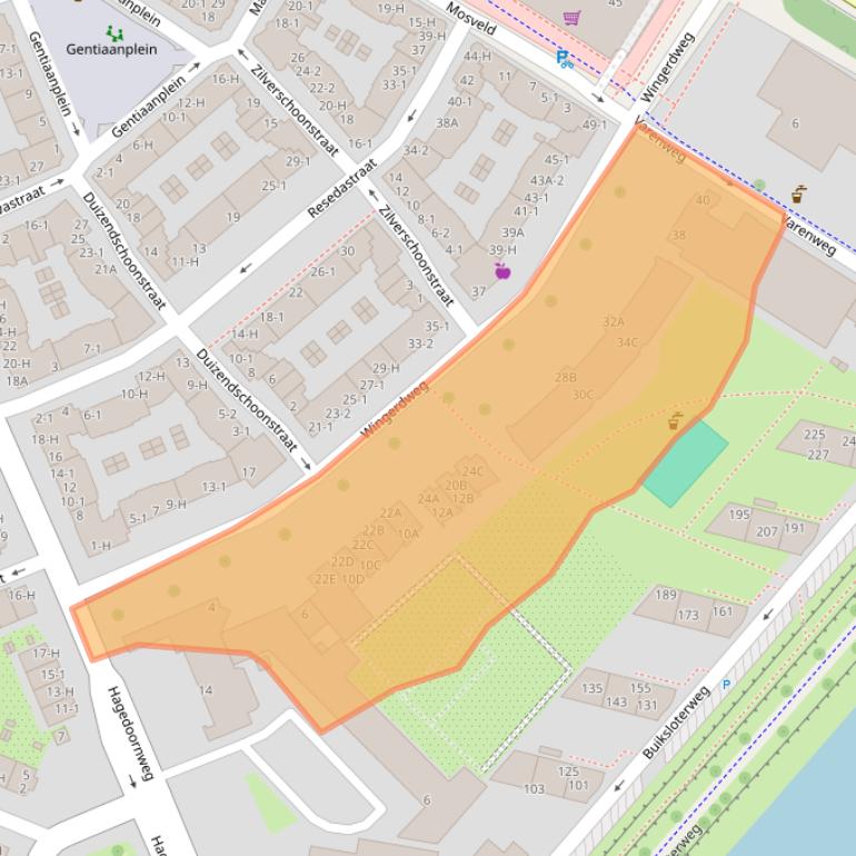 Kaart van postcodegebied 1031CA.