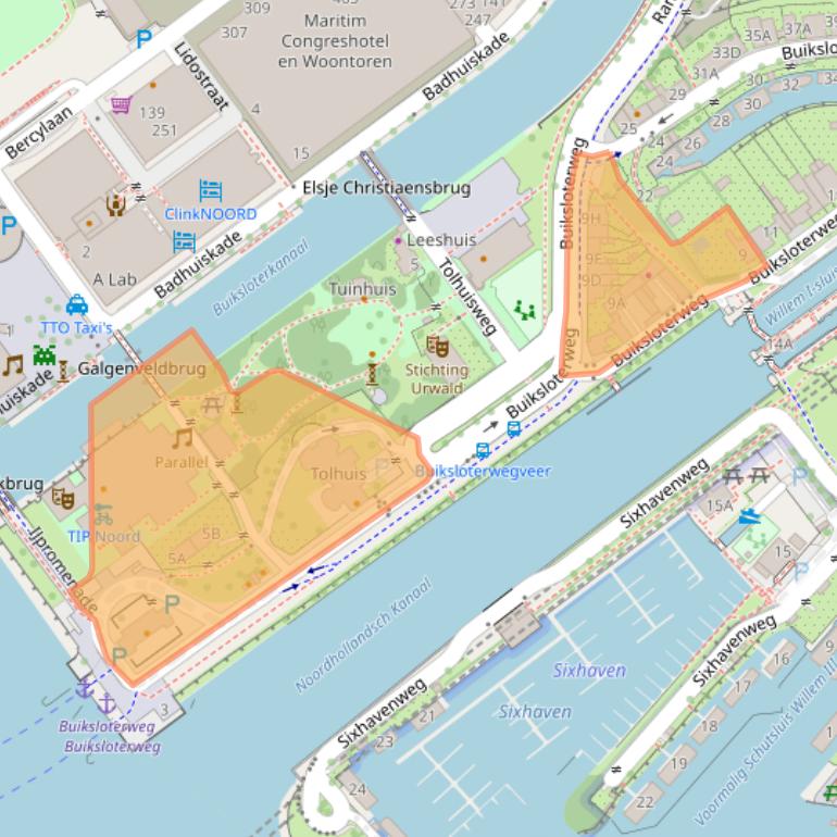 Kaart van postcodegebied 1031CC.