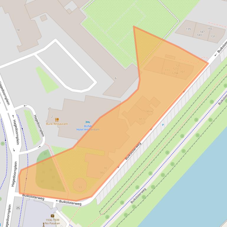 Kaart van postcodegebied 1031CJ.