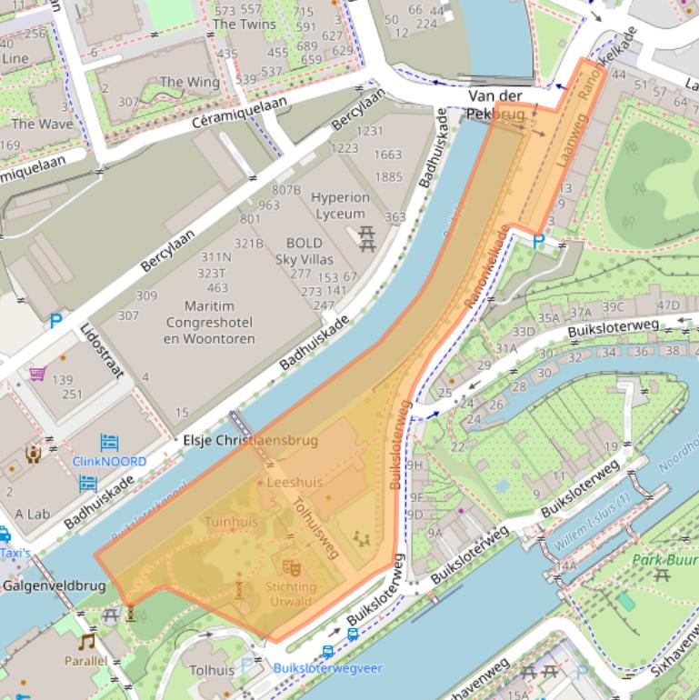 Kaart van postcodegebied 1031CL.