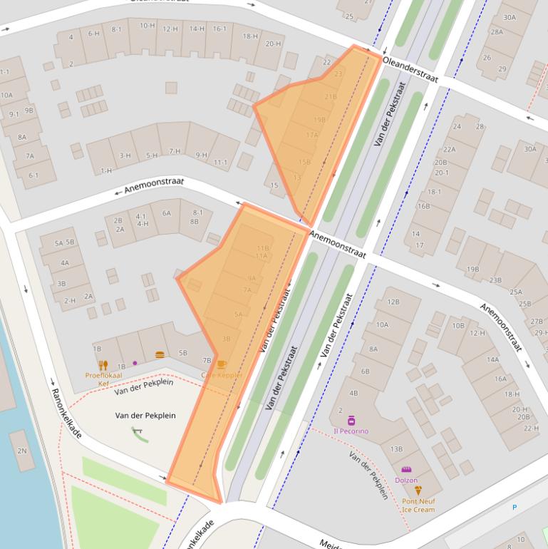 Kaart van postcodegebied 1031CN.