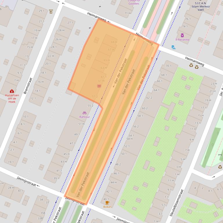 Kaart van postcodegebied 1031CS.