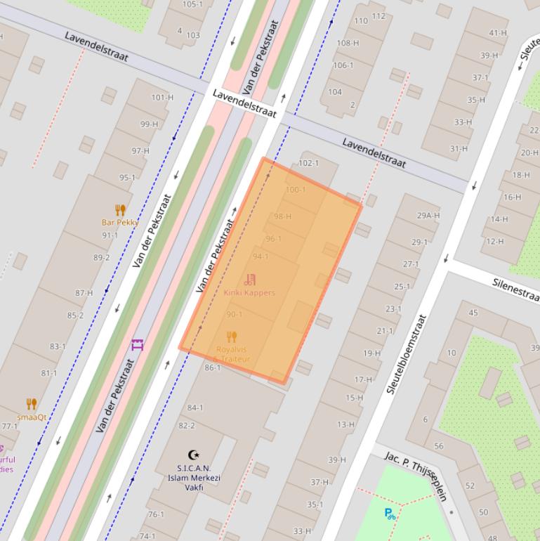 Kaart van postcodegebied 1031EG.