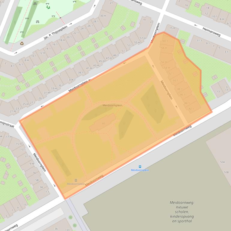 Kaart van postcodegebied 1031GD.