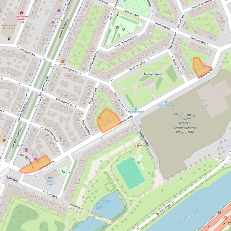 Kaart van postcodegebied 1031GE.