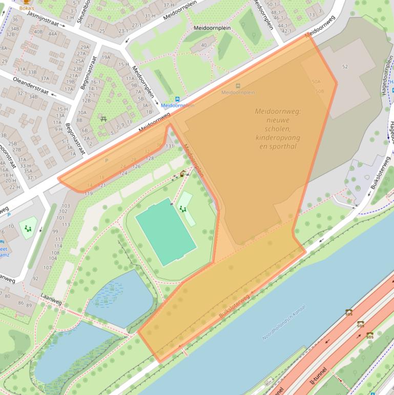 Kaart van postcodegebied 1031GH.