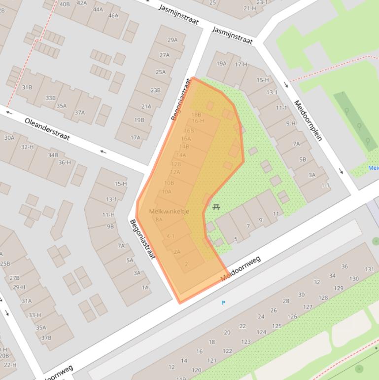 Kaart van postcodegebied 1031GM.