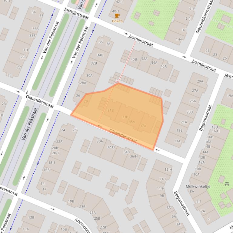 Kaart van postcodegebied 1031GP.