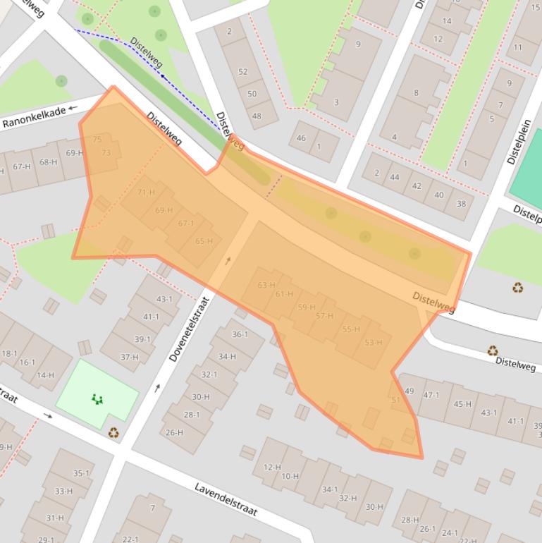 Kaart van postcodegebied 1031HC.