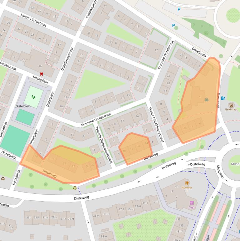 Kaart van postcodegebied 1031HE.