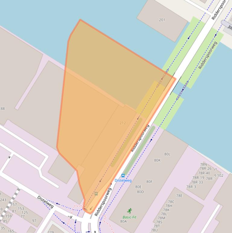 Kaart van postcodegebied 1031HJ.