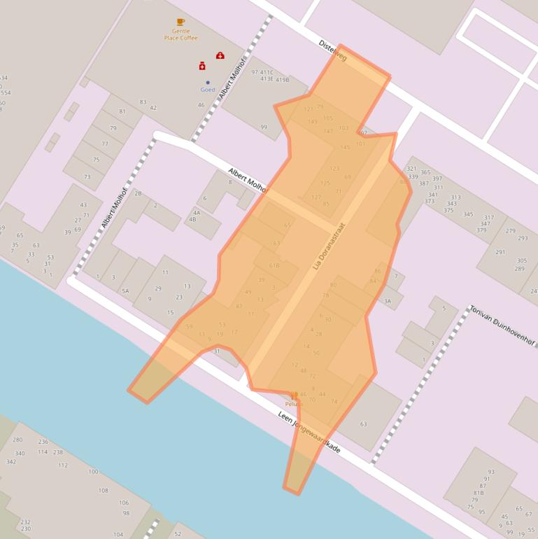 Kaart van postcodegebied 1031HK.