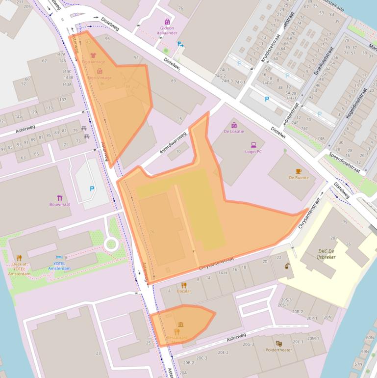 Kaart van postcodegebied 1031HP.