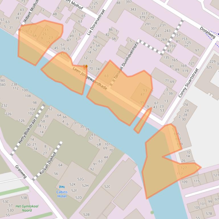 Kaart van postcodegebied 1031HS.
